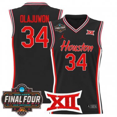 Houston Cougars 2025 #34 Hakeem Olajuwon Black Swingman Player