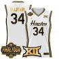 Houston Cougars 2025 #34 Hakeem Olajuwon White Gold Swingman Player