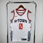 Houston Rockets Basketball #0 Russell Westbrook White Swingman Player