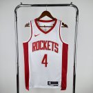 Houston Rockets Basketball #4 Jalen Green White Swingman Player