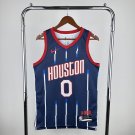 Houston Rockets Basketball #4 Russell Westbrook Navy Swingman Player