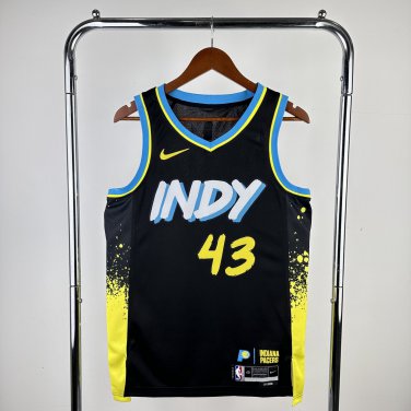 Indiana Pacers Basketball #43 Pascal Siakam Black Swingman Player