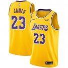 Lakers #23 LeBron James Gold Swingman Icon Edition