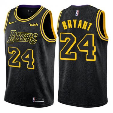 Lakers #24 Kobe Bryant Black Swingman City Edition