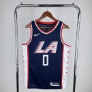 Los Angeles Clippers Basketball #0 Russell Westbrook Navy Swingman Player