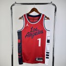 Los Angeles Clippers Basketball #1 James Harden Red Swingman Player