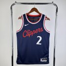 Los Angeles Clippers Basketball #2 Kawhi Leonard Navy Swingman Player