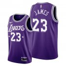 Los Angeles Lakers #23 Lebron James City Edition Purple