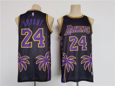 Los Angeles Lakers #24 Kobe Bryant Black Throwback basketball