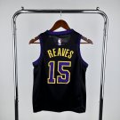 Los Angeles Lakers Basketball #15 Austin Reaves Black Swingman Player