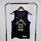 Los Angeles Lakers Basketball #23  LeBron James Black Swingman Player