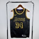 Los Angeles Lakers Basketball #34 Shaquille O'Neal Black Swingman Player