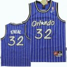 Magic #32 Shaquille O'Neal Blue Throwback Stitched