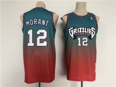 Memphis Grizzlies #12 Ja Morant Teal Red Throwback basketball