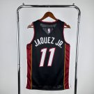 Miami Heat Basketball #11 Jaime Jaquez Jr. Black Red Swingman Player