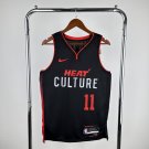 Miami Heat Basketball #11Jaime Jaquez Jr. Black Swingman Player