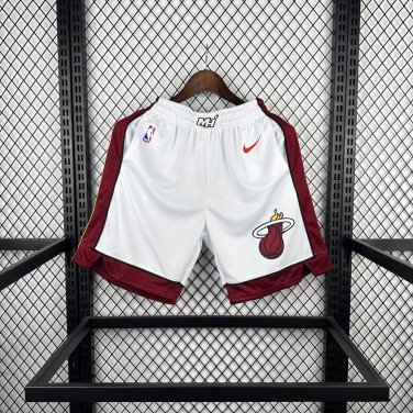 Miami Heat White Swingman Basketball Shorts