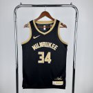 Milwaukee Bucks Basketball #34 Giannis Antetokounmpo Black 2024 Swingman Player