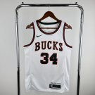Milwaukee Bucks Basketball #34 Giannis Antetokounmpo White Swingman Player