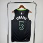 Minnesota Timberwolves Basketball #5 Anthony Edwards Black Swingman Player