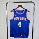New York Knicks Basketball #4 Derrick Rose Blue Swingman Player