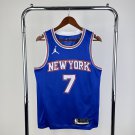 New York Knicks Basketball #7 Carmelo Anthony Blue Swingman Player