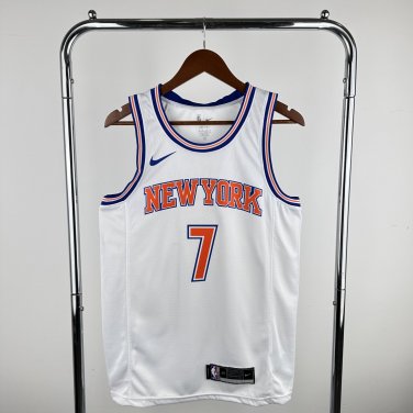New York Knicks Basketball #7 Carmelo Anthony White Swingman Player