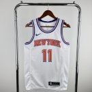 New York Knicks Basketball #11 Jalen Bronson White Swingman Player
