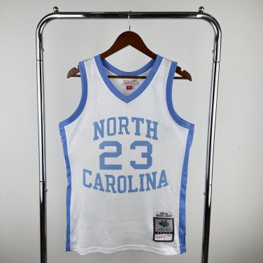 North Carolina Basketball #23 Michael Jordan White Swingman Player
