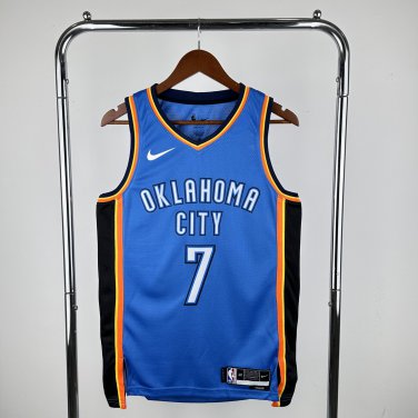 Oklahoma City Thunder #7 Chet Holmgren Blue Swingman Player