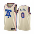 Philadelphia 76ers #0 Tyrese Maxey Cream Swingman Earned Edition