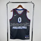 Philadelphia 76ers Basketball #0 Tyrese Maxey 2024 Swingman Black