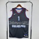 Philadelphia 76ers Basketball #1 James Harden 2024 Swingman Black