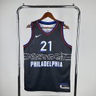 Philadelphia 76ers Basketball #21 Joel Embiid 2024 Swingman