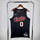 Portland Trail Blazers Basketball #0 Damian Lillard Black Swingman Player