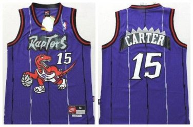 Raptors #15 Vince Carter Purple Throwback Stitched