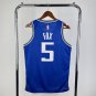 Sacramento Kings Basketball #5 De'Aaron Fox Blue Swingman Player
