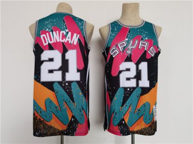 San Antonio Spurs #21 Tim Duncan Throwback basketball