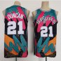 San Antonio Spurs #21 Tim Duncan Throwback basketball