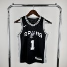 San Antonio Spurs Basketball #1 Victor Wembanyama Black Swingman Player