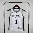 San Antonio Spurs Basketball #1 Victor Wembanyama White Swingman Player