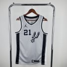 San Antonio Spurs Basketball #21 Tim Duncan Gray 2024 Swingman Player