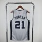 San Antonio Spurs Basketball #21 Tim Duncan Gray 2024 Swingman Player