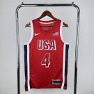 USA Basketball #4 Stephen Curry Red 2024 Swingman Player