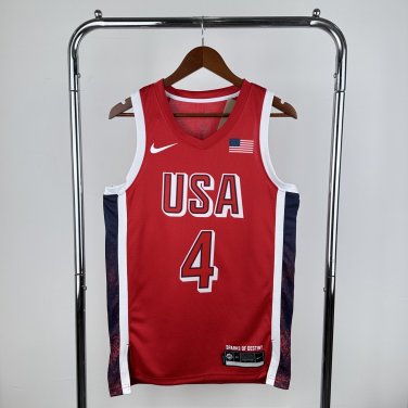 USA Basketball #4 Stephen Curry Red 2024 Swingman Player