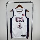 USA Basketball #4 Stephen Curry White 2024 Swingman Player