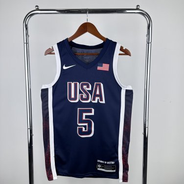 USA Basketball #5 Anthony Edwards Navy 2024 Swingman Player