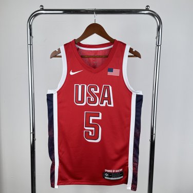 USA Basketball #5 Anthony Edwards Red 2024 Swingman Player