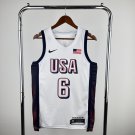 USA Basketball #6 Lebron James White 2024 Swingman Player