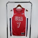 USA Basketball #7 Kevin Durant Red 2024 Swingman Player